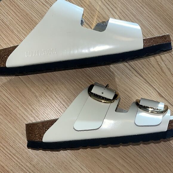 New Birkenstock Arizona Big Buckle High Shine Sandals 6.5 Medium/Narrow $190 - Picture 11 of 11